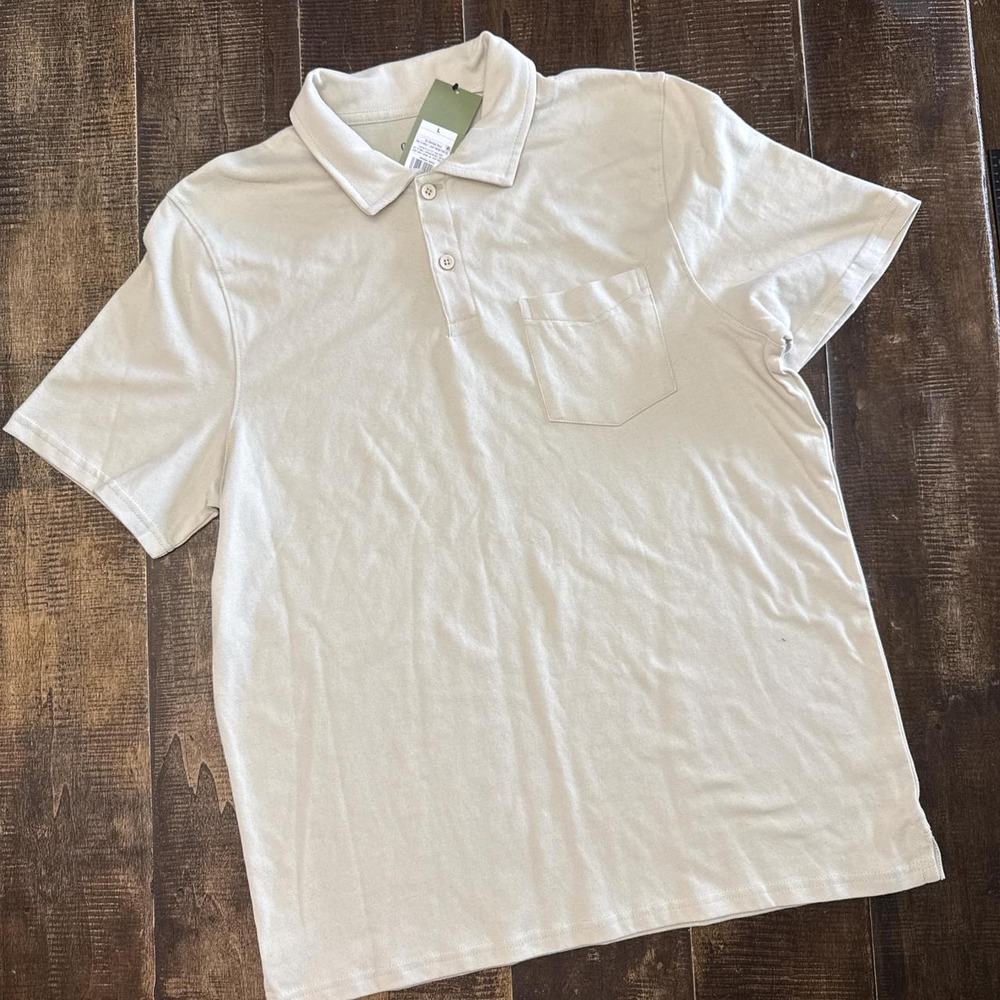 Goodfellow & Co Men's Vintage Polo Shirt with Pocket  Midweight Jersey